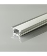 V-Tac 2m infälld profil för LED-strips - Silver, inkl. hölje, 2000x13,2x7mm