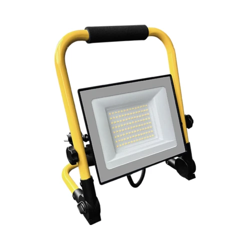 50W LED-strålkastare på stativ - 3m sladd, arbetslampa, svart hölje, IP65, CREE chip, 6 års garanti