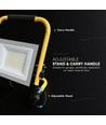 50W LED-strålkastare på stativ - 3m sladd, arbetslampa, svart hölje, IP65, CREE chip, 6 års garanti