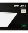 V-Tac 60x60 LED-panel, 40W - 120lm/W, CCT, Backlit
