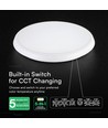 V-Tac 18W LED-sensorlampa med CREE - 5-i-1 CCT, IP65, 6 års garanti