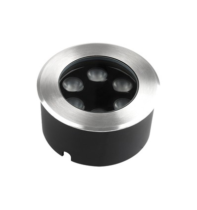 V-Tac 6W LED markspotlight - IP67, 4000K, silverhölje, inkl. ljuskälla