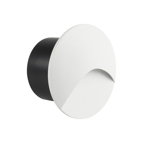 3W LED infälld spot för trappor - Rund, vit, IP65, 3000K