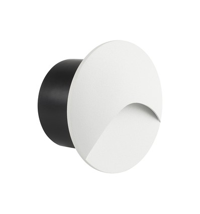 3W LED infälld spot för trappor - Rund, vit, IP65, 3000K