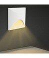 3W LED infälld spot för trappor, fyrkantig - IP65, vit, 3000K