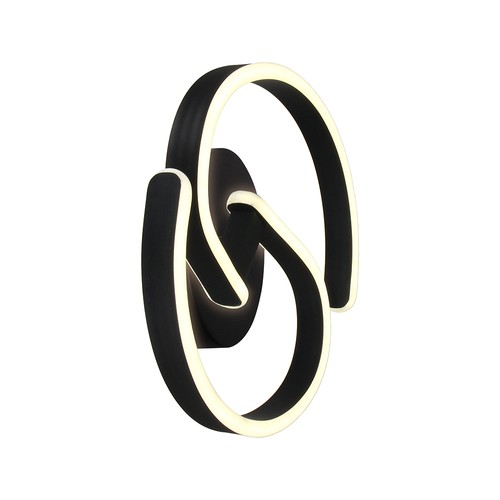 22W LED designer-vägglampa - 30x11cm, 4000K, svart, inkl. ljuskälla