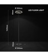 25W LED designer-golvlampa - Ø30 x 142cm, mattsvart, 4000K