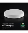 V-Tac 18W Ø22,5cm BACKLIT utanpåliggande panel - 3-i-1 CCT, CREE, 6 års garanti