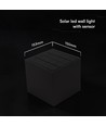 V-Tac 9W Solara vägglampa med sensor - Solcell, PIR, IP65, 3-i-1 CCT, svart hölje