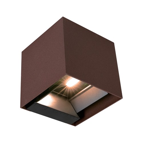 V-Tac 9W Solara vägglampa med sensor, CCT - IP65, PIR-sensor, Corten-färg, solcell, 3 ljusfärger