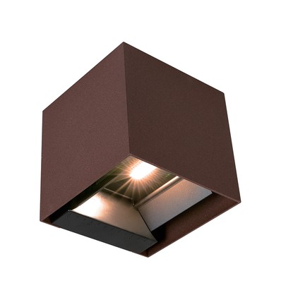 V-Tac 9W Solara vägglampa med sensor, CCT - IP65, PIR-sensor, Corten-färg, solcell, 3 ljusfärger