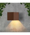 V-Tac 9W Solara vägglampa med sensor, CCT - IP65, PIR-sensor, Corten-färg, solcell, 3 ljusfärger
