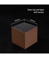 V-Tac 9W Solara vägglampa med sensor, CCT - IP65, PIR, Corten, solcell, 3 färgtemperaturer