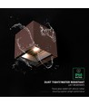 V-Tac 9W Solara vägglampa med sensor, CCT - IP65, PIR-sensor, Corten-färg, solcell, 3 ljusfärger