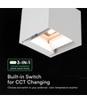V-Tac 9W Solara vägglampa med sensor - IP65, vit, 3-i-1 CCT, solcell