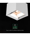 V-Tac 9W Solara vägglampa med sensor - IP65, vit, 3-i-1 CCT, solcell