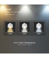 V-Tac 9W Solara vägglampa med sensor - IP65, vit, 3-i-1 CCT, solcells-LED med PIR-sensor