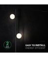 2-pack 3W LED trädgårdsbelysning - Svart, IP65, 3000K, inkl. ljuskälla