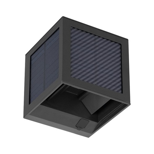 V-Tac 9W Solara vägglampa med sensor - IP65, svart, 3-i-1 CCT, solcell