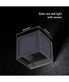 V-Tac 9W Solara vägglampa med sensor - IP65, svart, 3-i-1 CCT, solcell