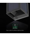 V-Tac 9W Solara vägglampa med sensor - IP65, svart, 3-i-1 CCT, solcell