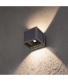 V-Tac 9W Solara vägglampa med sensor, CCT - IP65, Cortenfärgad, solcell