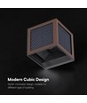 V-Tac 9W Solara vägglampa med sensor, CCT - IP65, Corten, solcell