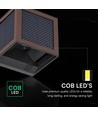V-Tac 9W Solara vägglampa med sensor, CCT - IP65, Cortenfärgad, solcell