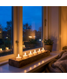 6-pack vita LED-värmeljus inkl. laddningsbas - Inkl. fjärrkontroll, timer