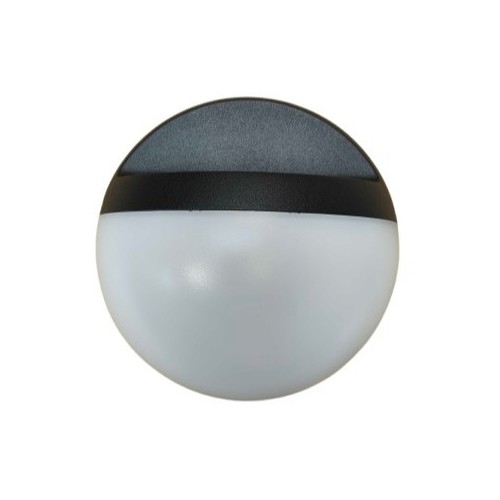 12W LED vägglampa - IP65 utomhus, Rund, svart, inkl. ljuskälla