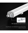 150cm 48W vattentät komplett LED-armatur - 120lm/W, IP65, CREE-chip, 6500K, 6 års garanti