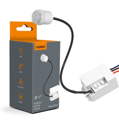 PIR rörelse- och ljussensor 800W - IP65, inbyggd sensor