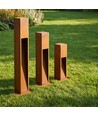 Corten trädgårdslampa - 100 cm, 12W, IP65 utomhus, inkl. ljuskälla
