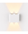 4W Luna upp/ned vägglampa - IP54 utomhus, CCT, 3 ljusfärger, vit, inkl. LED