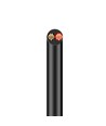 10m Kabel röd/svart, svart rund - 2x0,35mm², 12-24V, för LED-strip