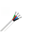 10m RGB-kabel, vit rund - 4x0,35mm², 12-24V, för LED-strip