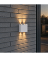 4W Luna upp/ned vägglampa - IP54 utomhus, CCT, 3 ljusfärger, vit, inkl. LED
