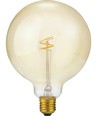 E27 4,2W Slim Flex Filament G125 - 470lm, dimbar, 2200K, guldglas