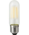 E27 5W dimbar LED-rörlampa - 9,5cm, 470lm, frostat glas, filament
