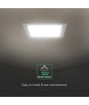18W kvadratisk LED-panel för inbyggnad - CCT, Backlit, CREE-chip, 6 års garanti