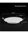 24W Ø17cm Backlit LED-panel för inbyggnad - 3-i-1 CCT, Cree chip, 6 års garanti, rund