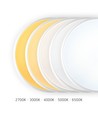 30W LED-taklampa med sensor - 5CCT, vit kant, inbyggd rörelsesensor