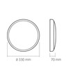 30W LED-taklampa med sensor - 5CCT, vit kant, inbyggd rörelsesensor