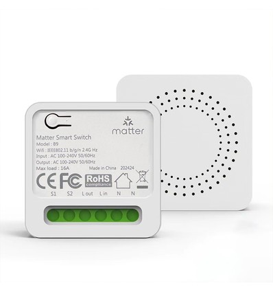 Matter inbyggnadsrelä - 16A, 3680W