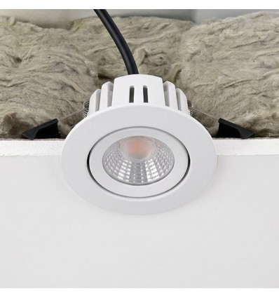 7W RA96 CCT + DimToWarm infälld spotlight för isolering - dimbar, Hål: Ø6,8 cm, Mått: Ø9,3 cm