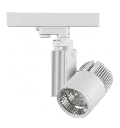 Outlet: 25W LED skenspotlight - 3-fas, 3000K, RA90, vit