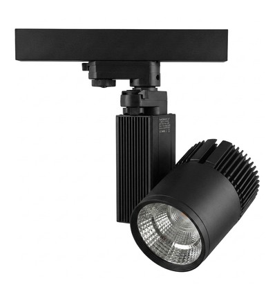 Outlet: 35W LED-skenspotlight - 3-fas, svart, för kött (Rosa+3000K)