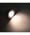 6W Ø9cm infälld spotlight dimbar RA90 - 12-24V, hål: Ø7,5 cm, mått: Ø9 cm, vit kant