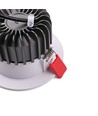 13W Ø11,4cm infälld spotlight RGB+CCT RA93 - 24V DC, Hål: Ø9,5 cm, Mått: Ø11,4 cm, Vit kant