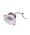 6W Ø9cm infälld spotlight dimbar RA90 - 12-24V, hål: Ø7,5 cm, mått: Ø9 cm, vit kant